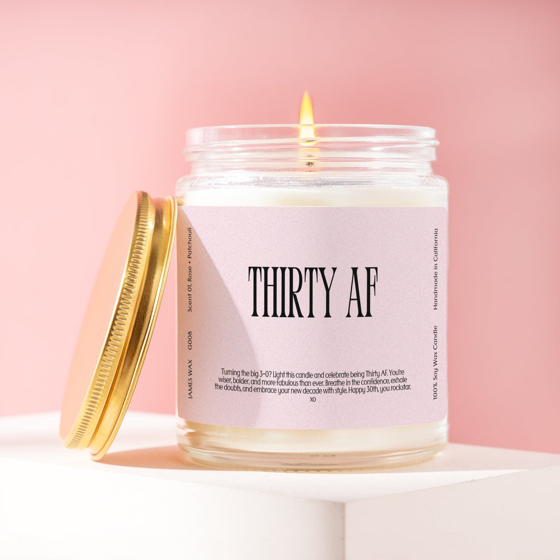 30th Birthday 30th Birthday Thirty AF Candle Birthday Gift G008