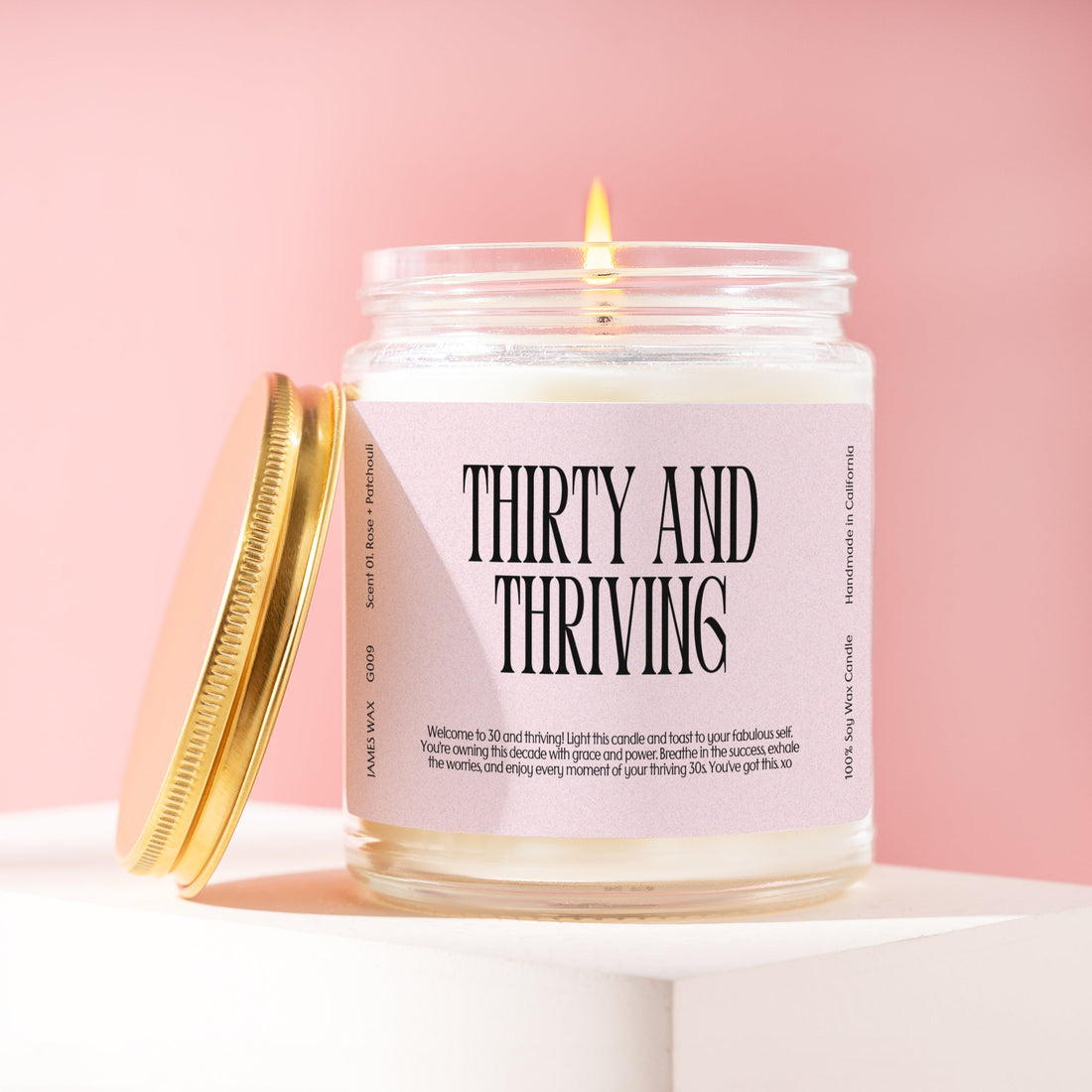 30th Birthday 30th Birthday Thirty and Thriving Candle Birthday Gift G009