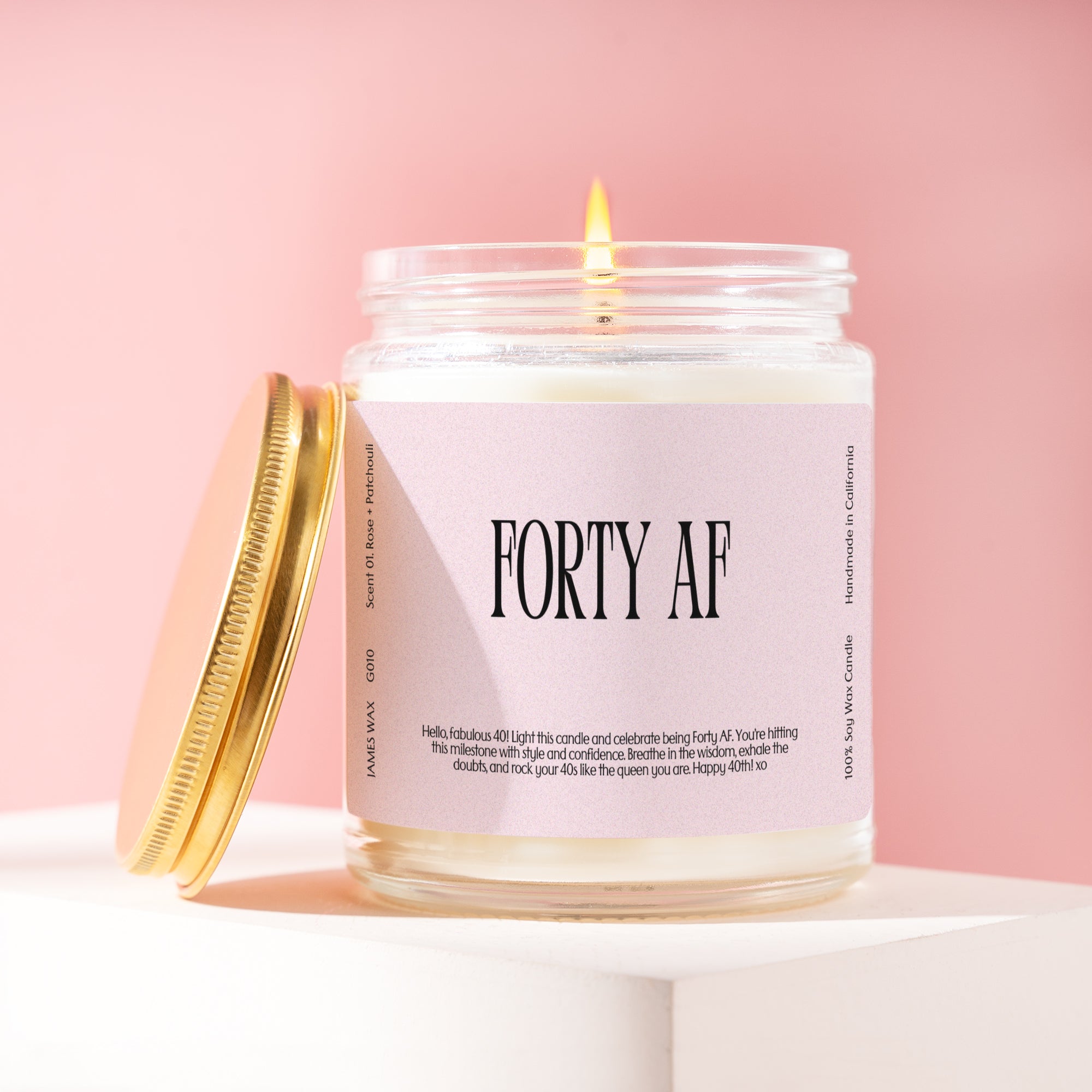 XN 40th Birthday Gift Funny Candle For 40th Birthday Forty AF Candle Birthday Gift For Her G010