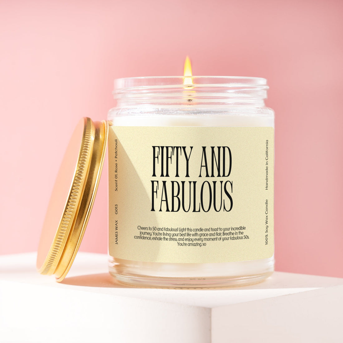 50th Birthday 50th Birthday Fifty and Fabulous Candle Birthday Gift G013