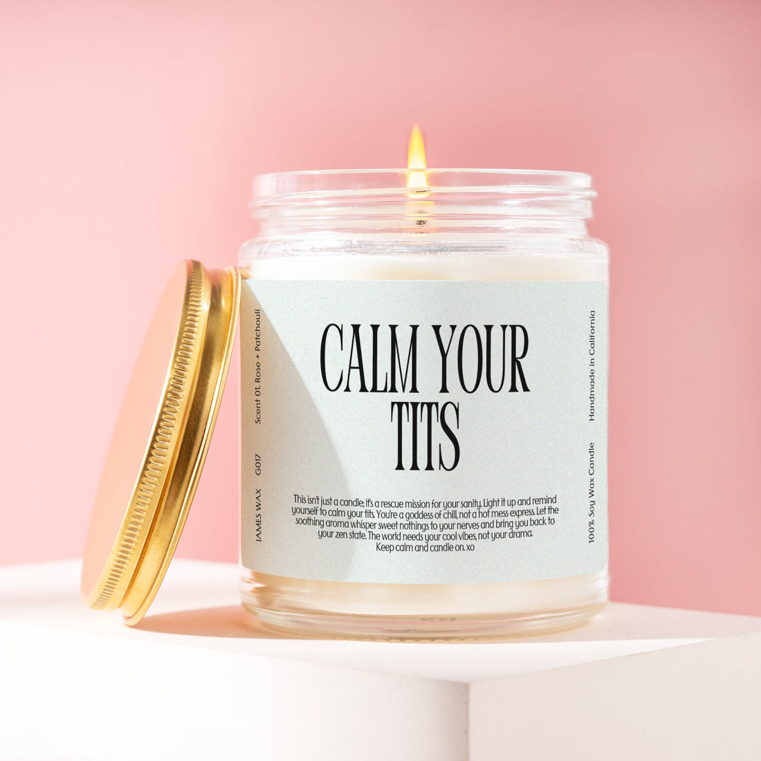 Stress Relief Relaxation Calm Your Tits Candle G017