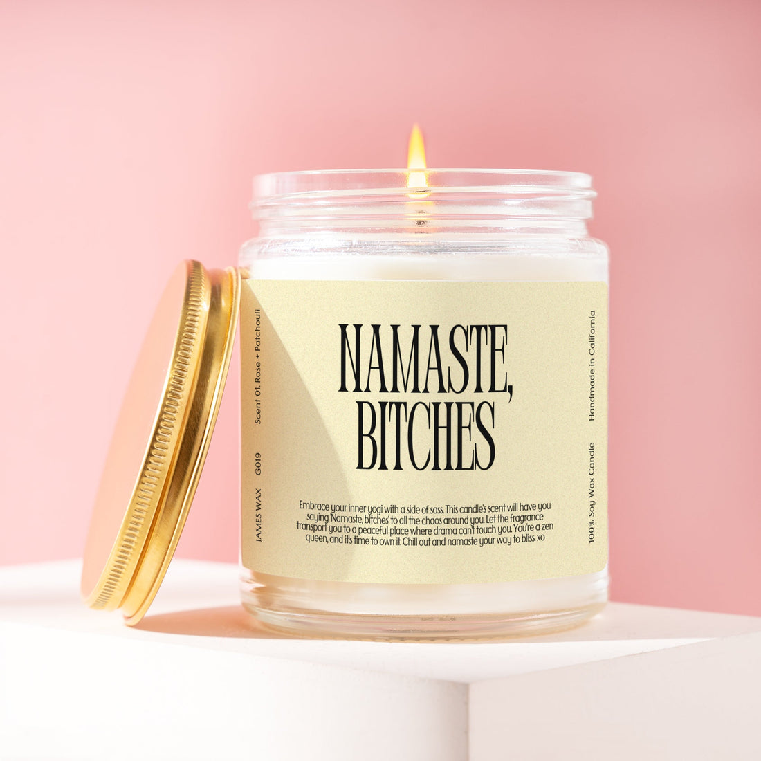 Yoga Yoga Lovers Namaste Bitches Candle G019