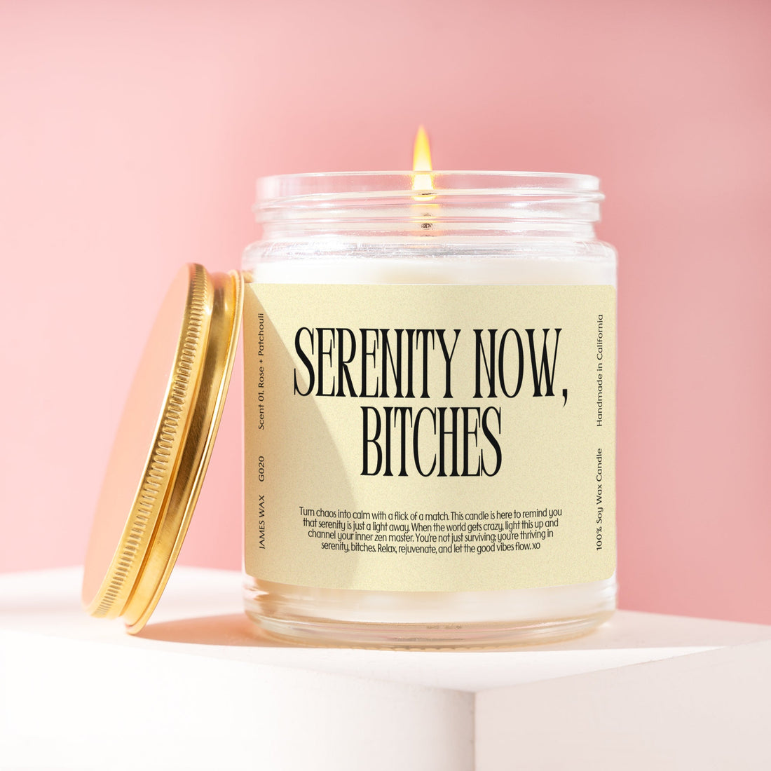 Relaxation Stress Relief Serenity Now Bitches Candle G020