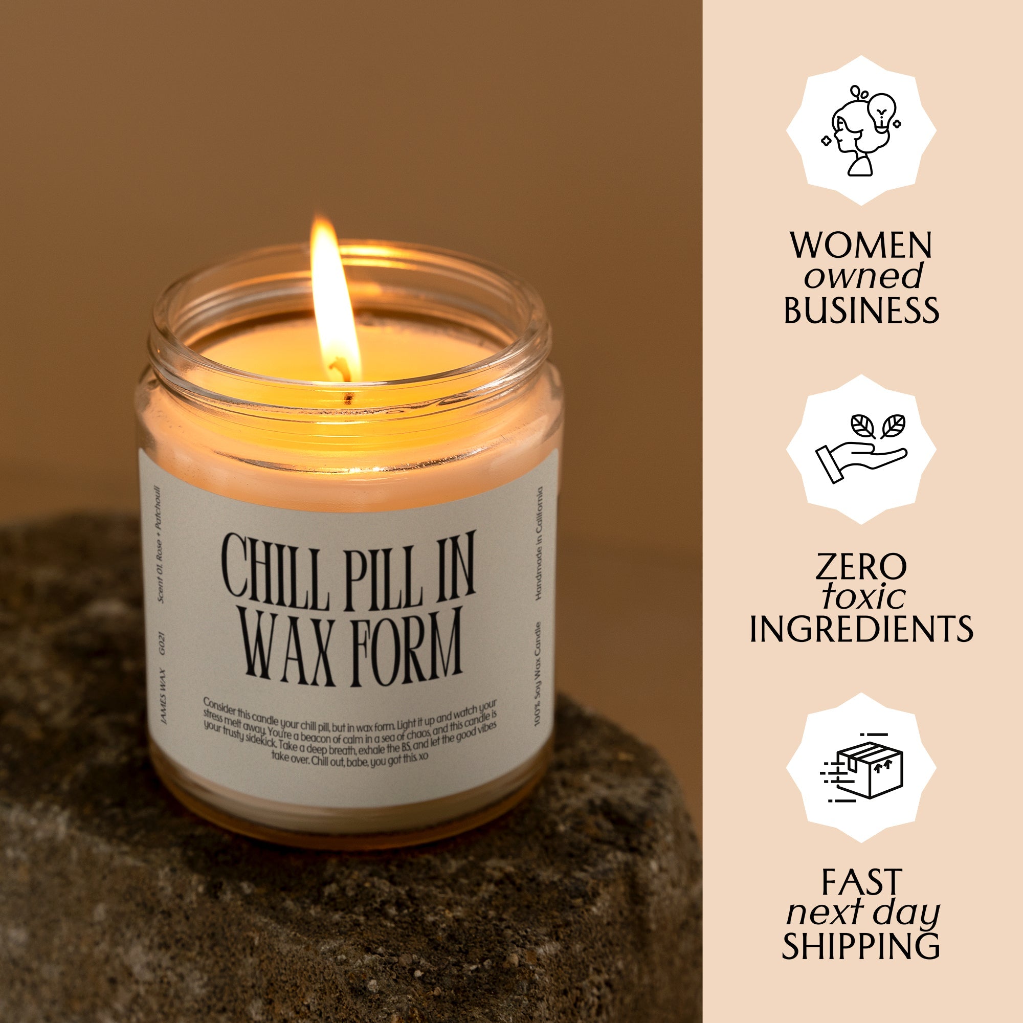 XN Stress Relief Gift Funny Candle For Relaxation Chill Pill in Wax Form Candle Gift For Her G021