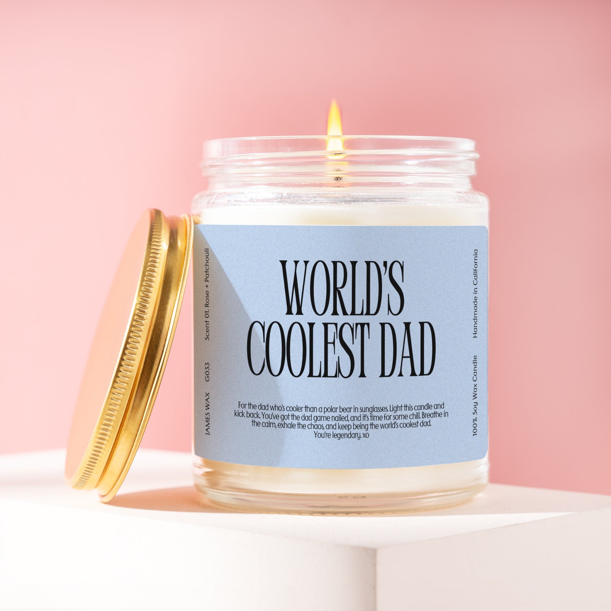 XN Father's Day Gift Funny Candle For Dads World's Coolest Dad Candle Gift For Her G033