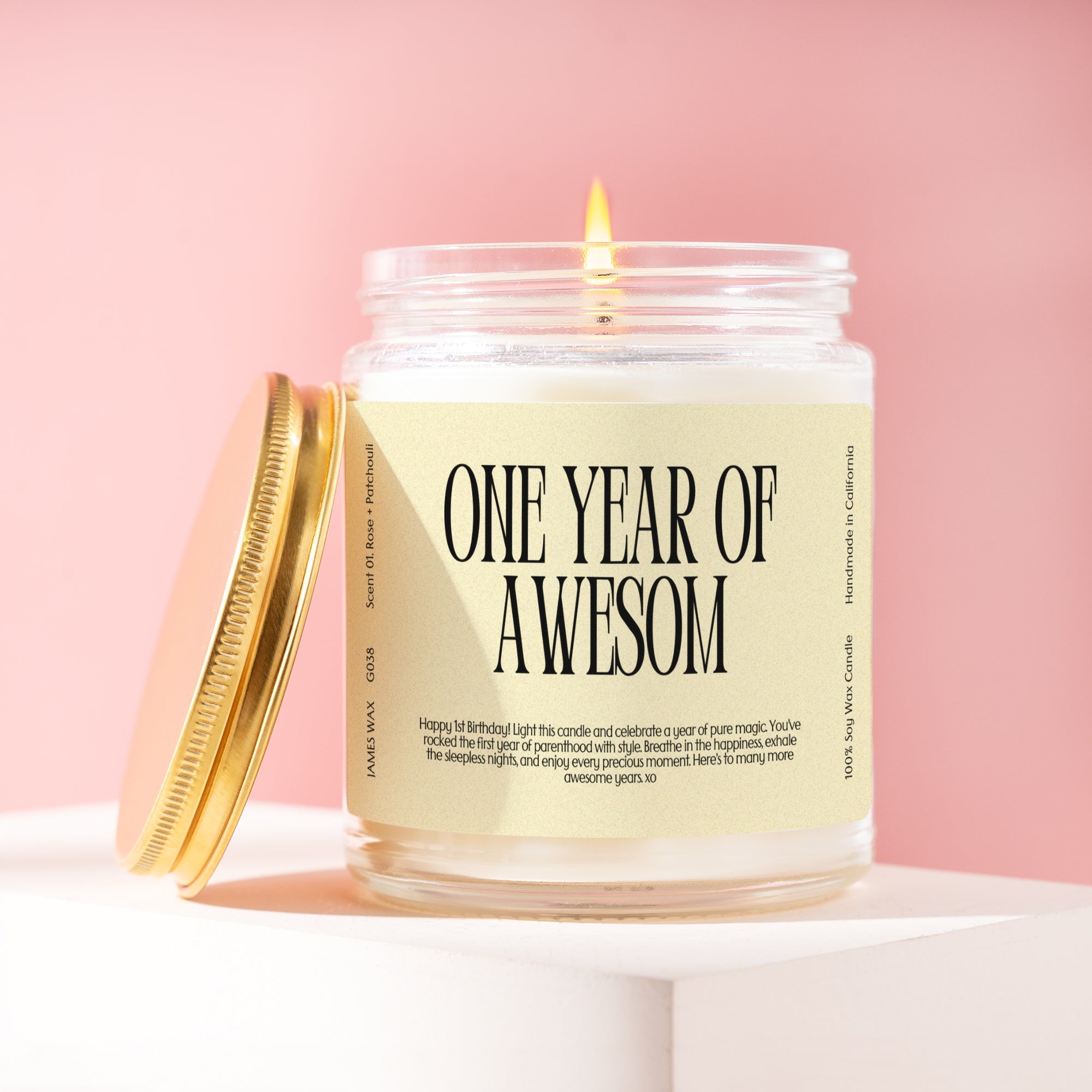 XN 1st Birthday Gift Funny Candle For First Birthday One Year of Awesome Candle Gift For Her G038