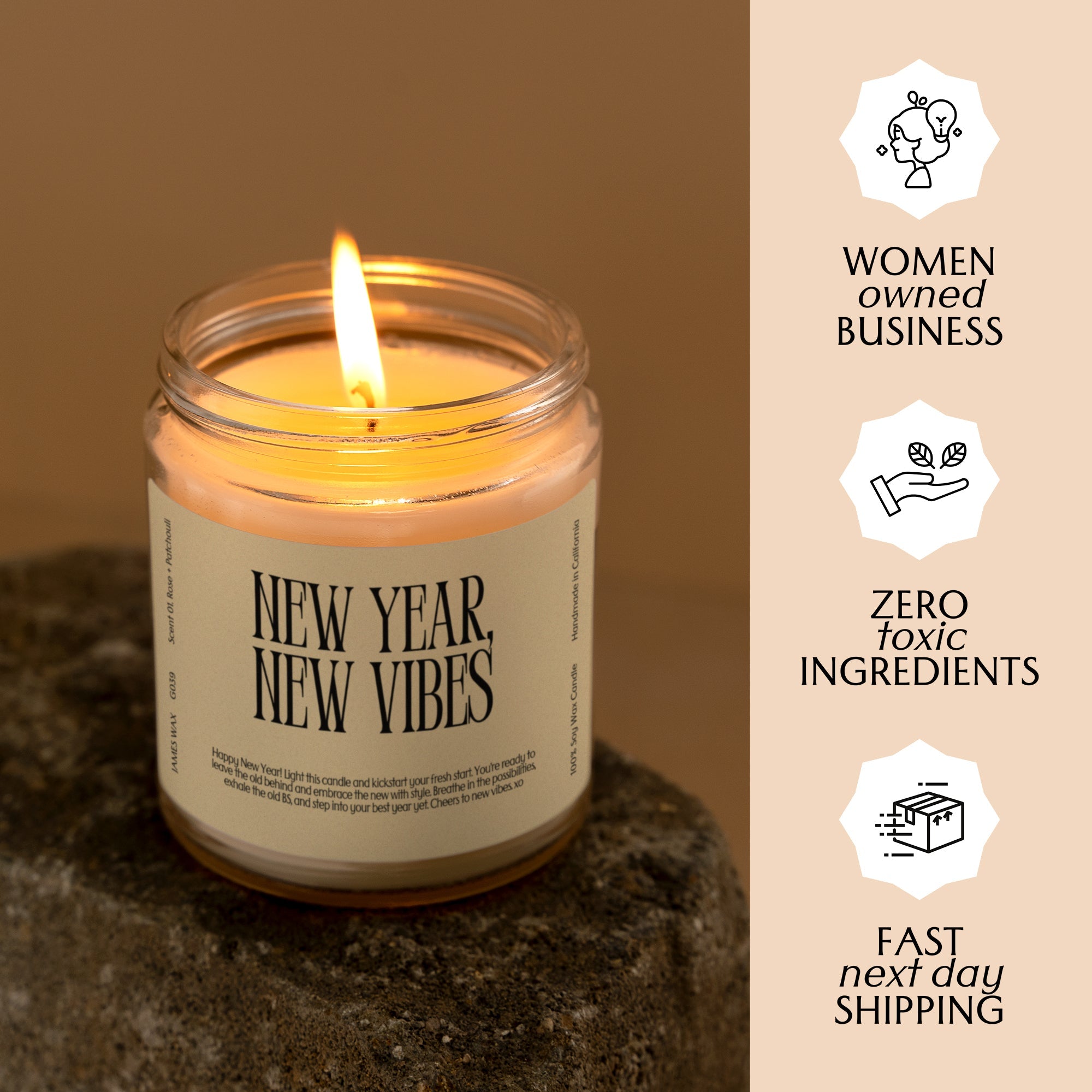 XN New Year Gift Funny Candle For New Year New Year New Vibes Candle Gift For Her G039