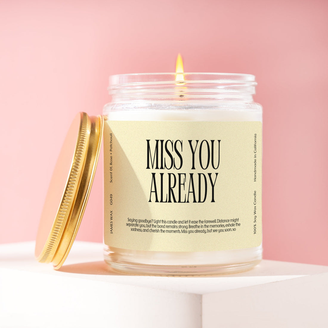 Moving Away Saying Goodbye Miss You Already Candle G049
