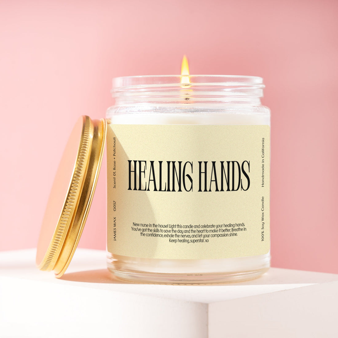Nurse New Nurses Healing Hands Candle G057