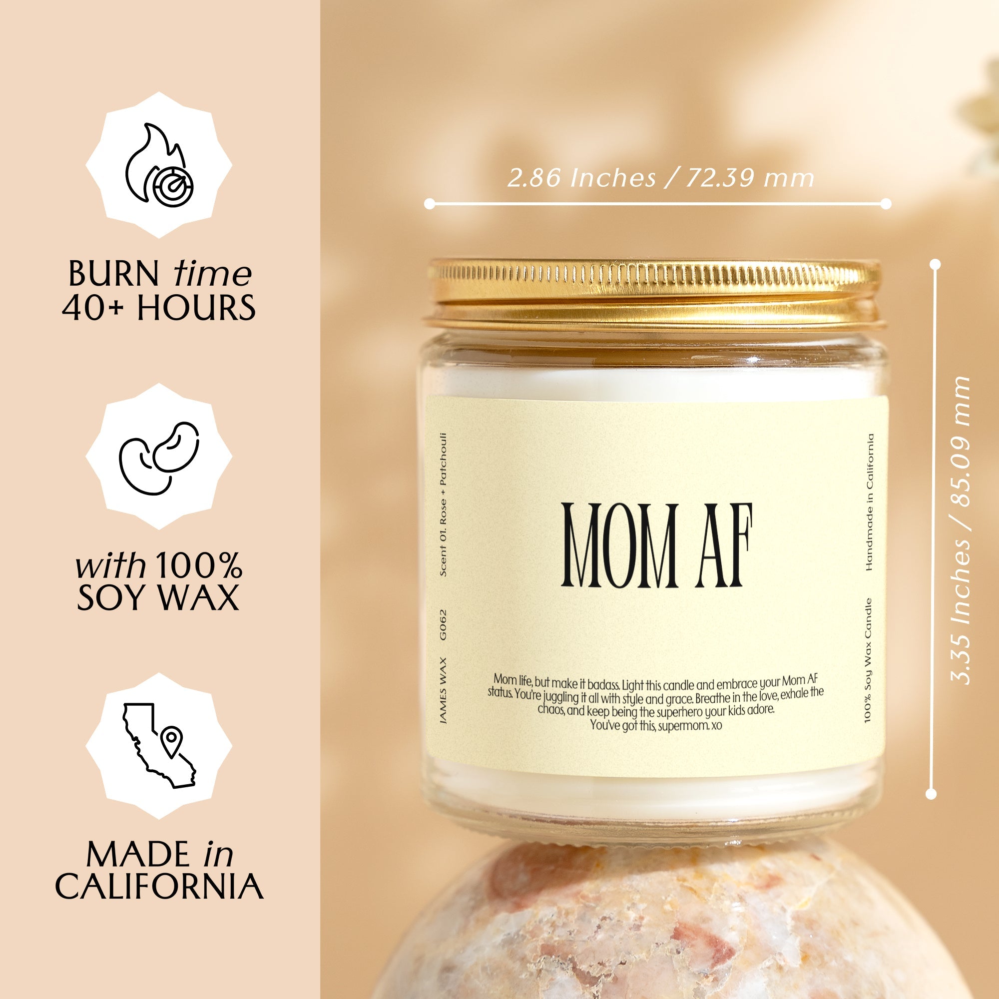 XN Mother's Day Gift Funny Candle For Moms Mom AF Candle Gift For Her Mom Birthday G062