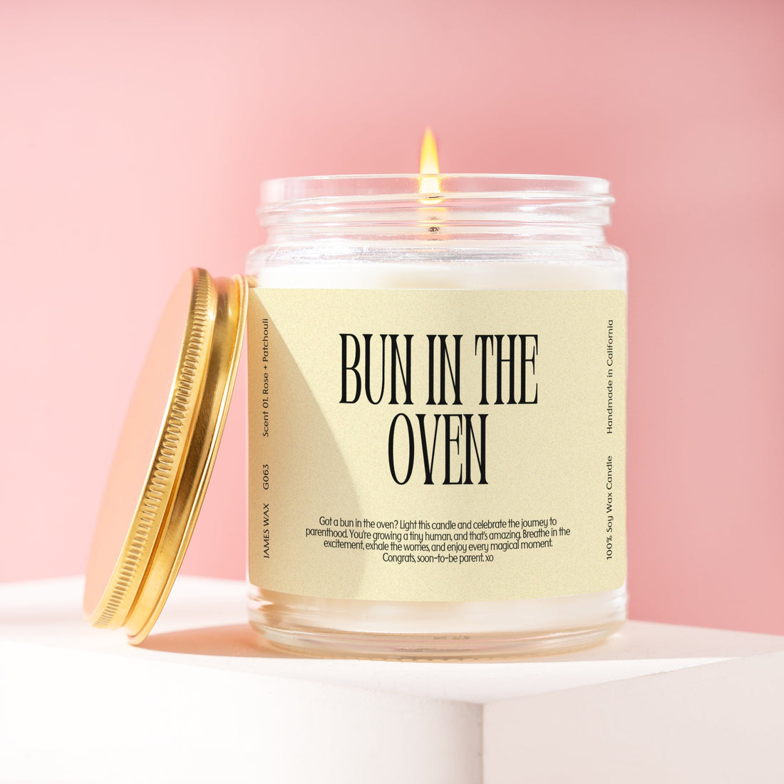 Baby Shower Expecting Moms Bun in the Oven Candle Expecting Pregnancy Gift G063