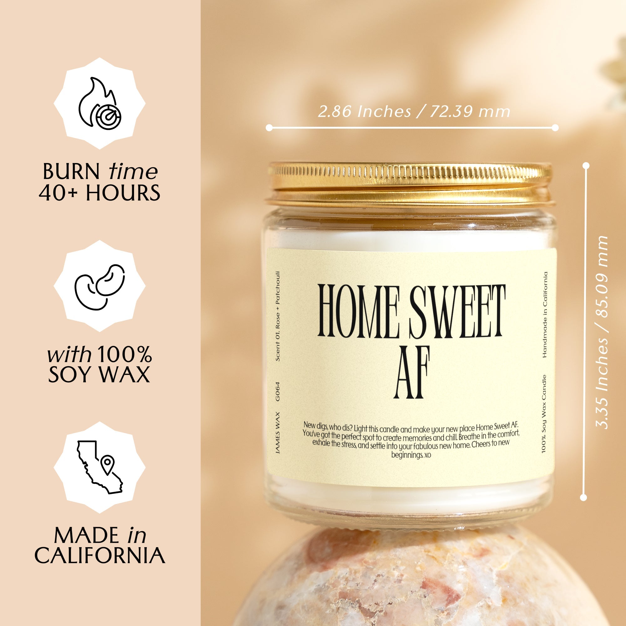 XN Housewarming Gift Funny Candle For New Homeowners Home Sweet AF Candle Gift For Her G064