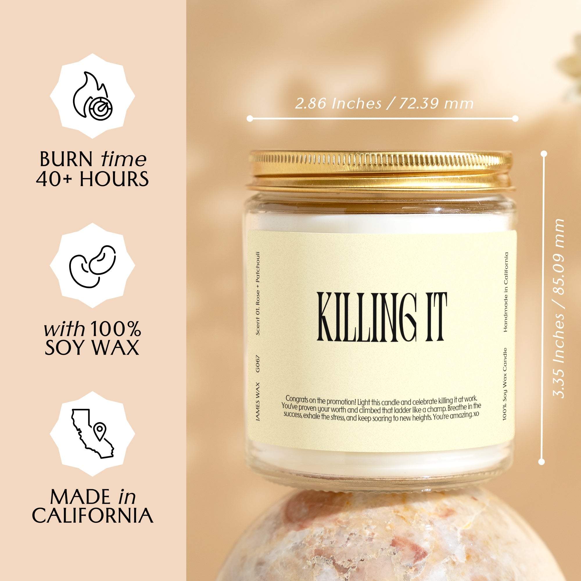 XN Promotion Gift Funny Candle For Celebrating Promotion Killing It Promotion Candle Gift For Her G067