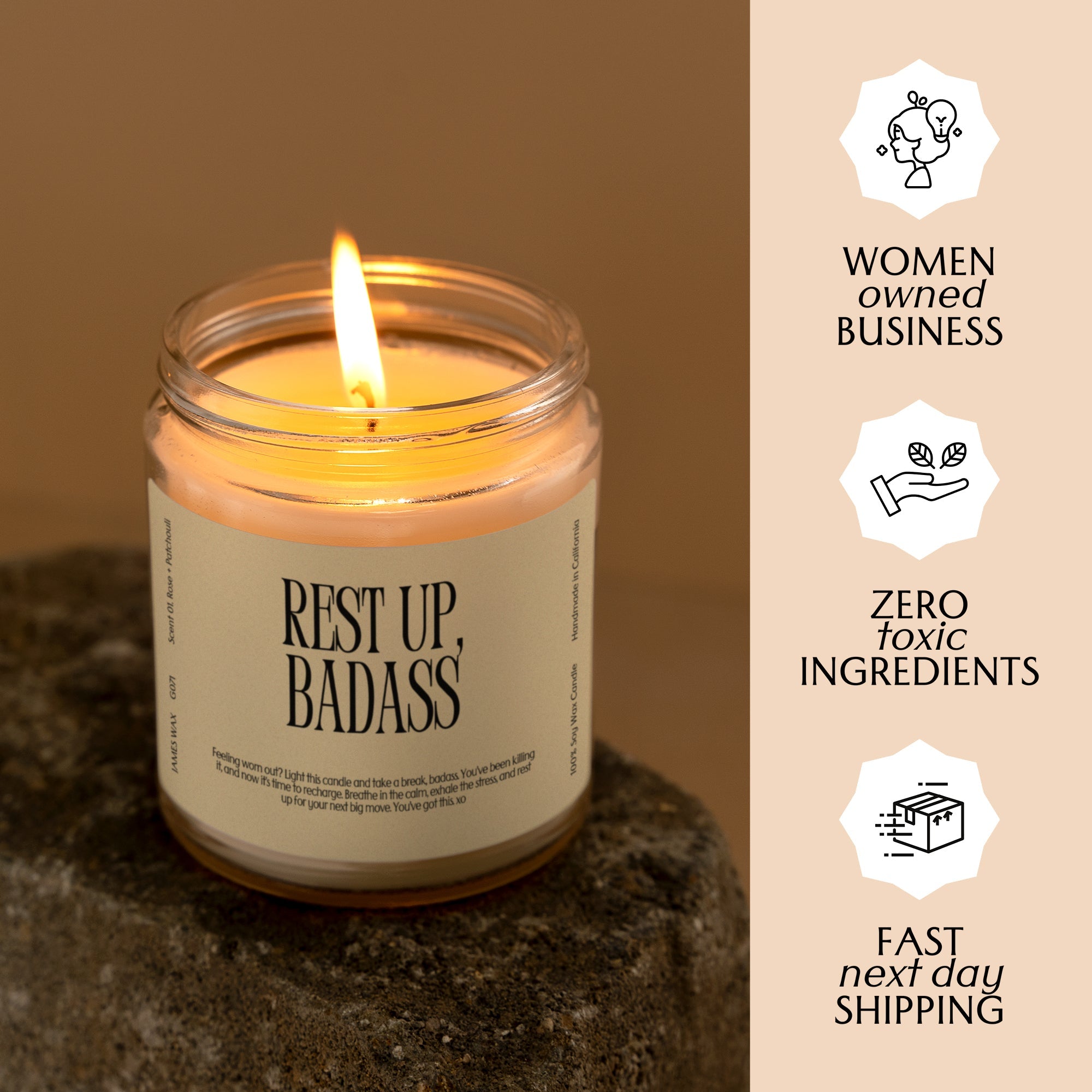 XN Relaxation Gift Funny Candle For Stress Relief Rest Up Badass Candle Gift For Her G071