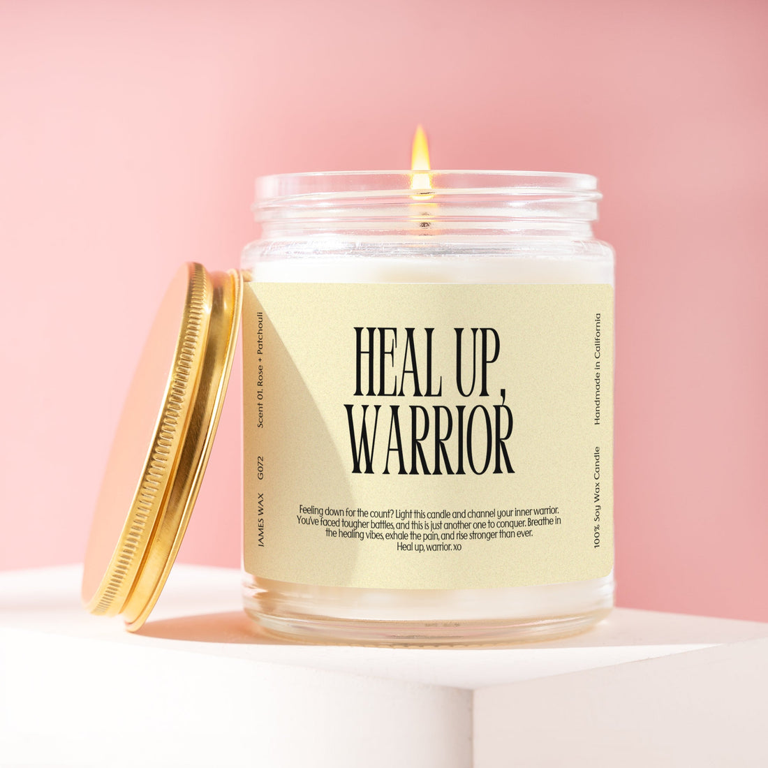 Get Well Soon Recovery Heal Up Warrior Candle G072