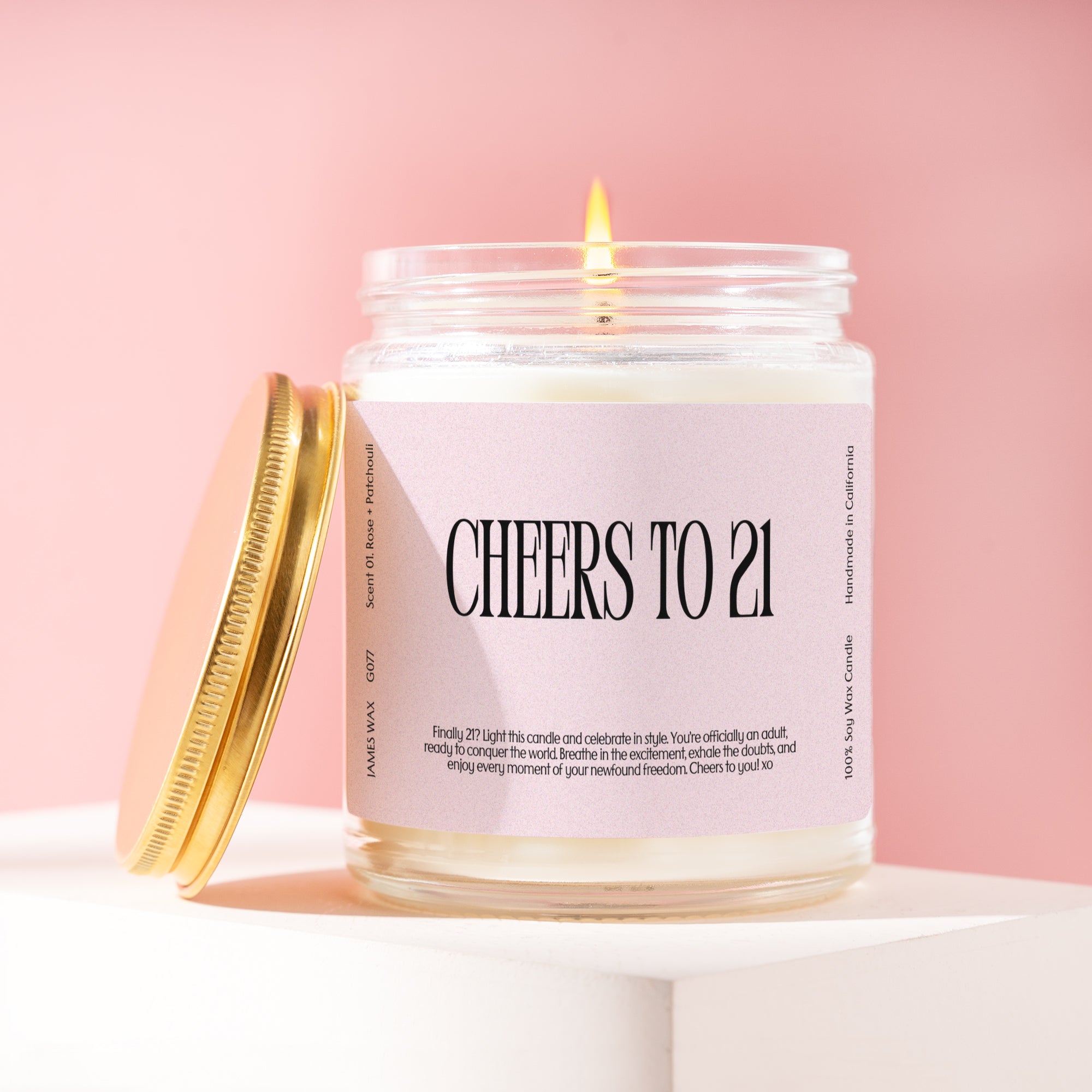 XN 21st Birthday Gift Funny Candle For 21st Birthday Cheers to 21 Candle Gift For Her G077