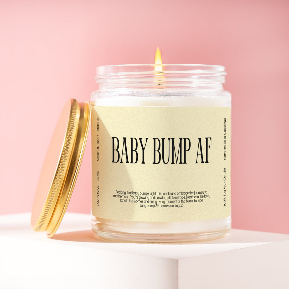 Baby Shower Moms-To-Be Baby Bump AF Candle Expecting Pregnancy Gift G084