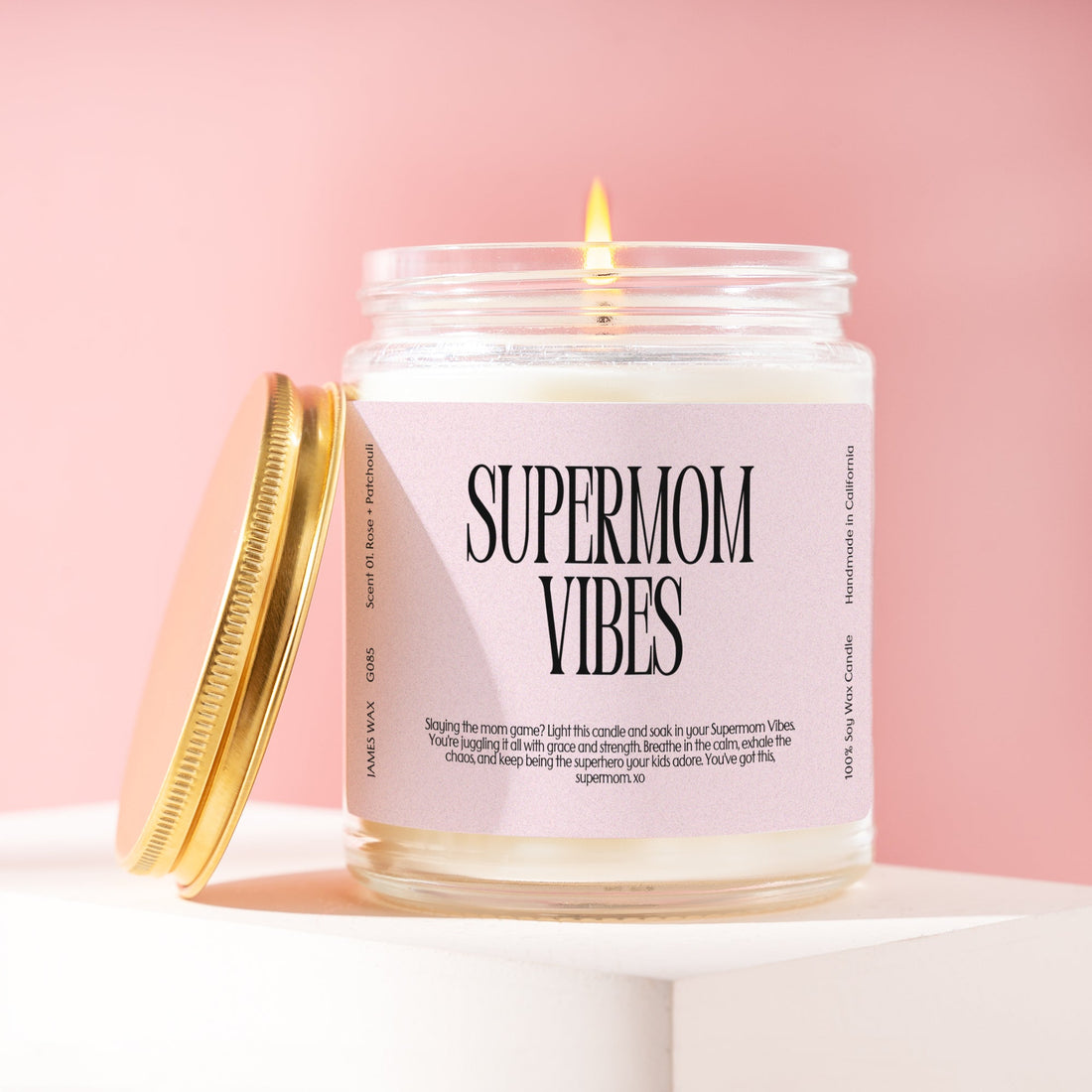 Mother's Day Moms Supermom Vibes Candle G085