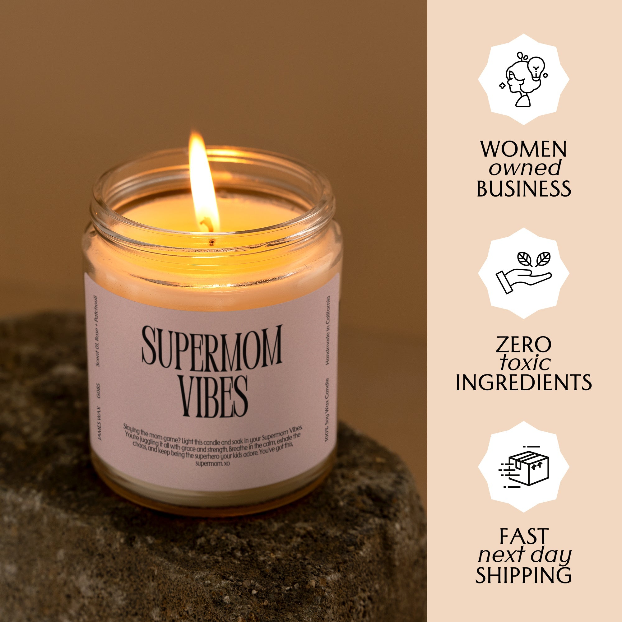 XN Mother's Day Gift Funny Candle For Moms Supermom Vibes Candle G085