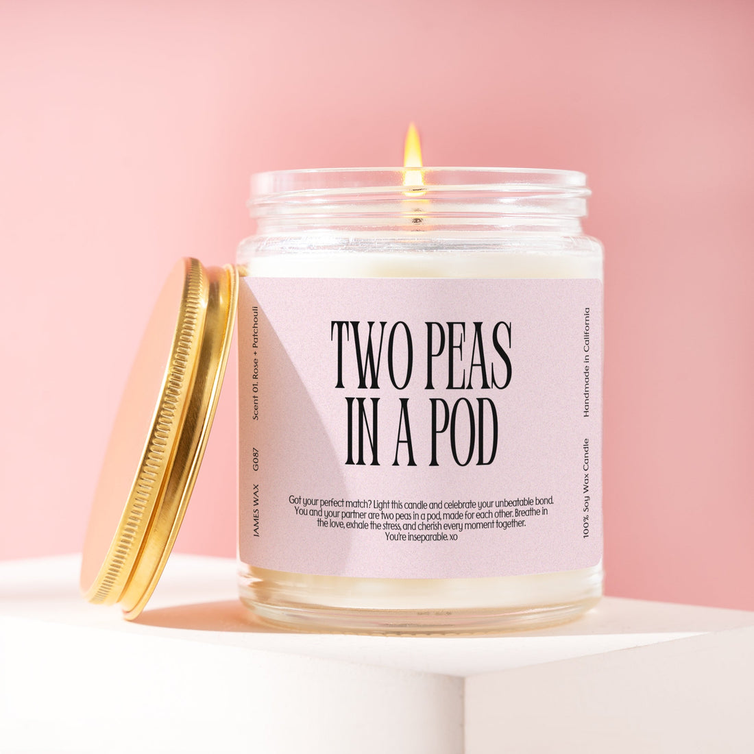 Anniversary Couples Two Peas in a Pod Candle G087