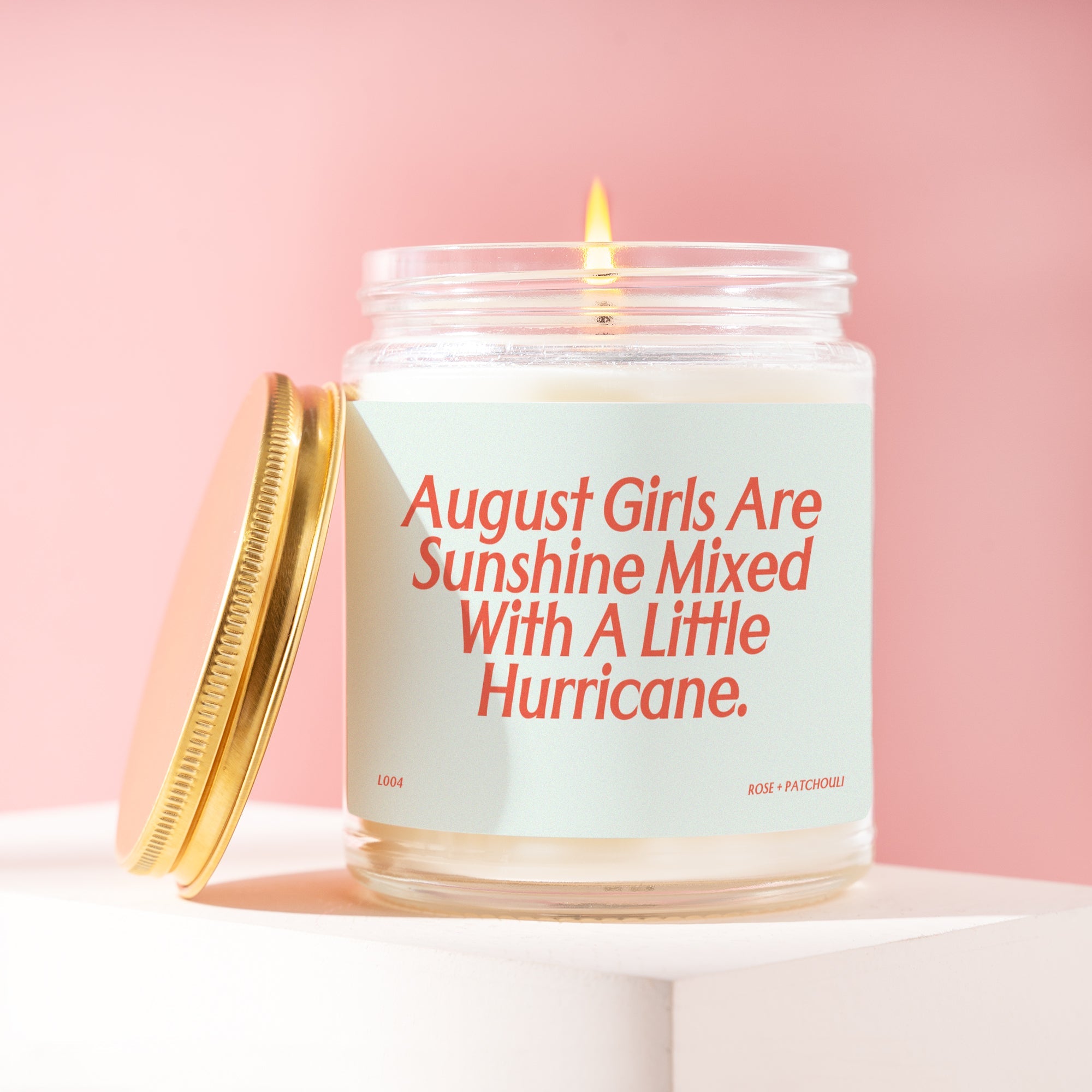 XN Best Friend August Birthday Candle Funny Birthday Gift for Her Big Pink Candle 21st Birthday Gift for Sister 30th Birthday L004