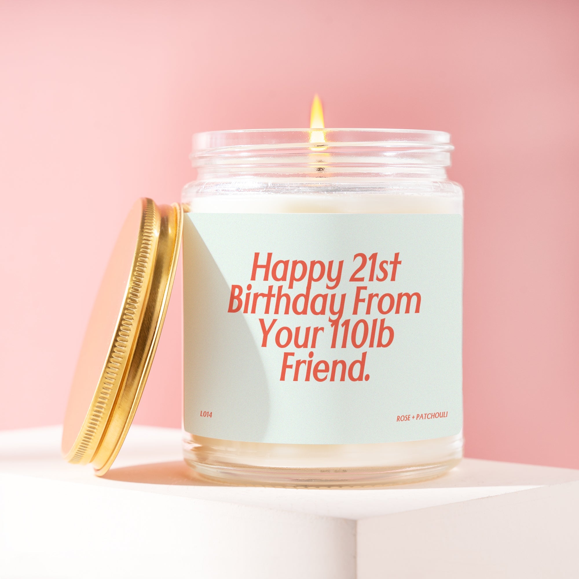 XN 21st Happy Birthday From Your LB Friend Birthday Candle Happy Birthday Gift Funny Birthday Gift For Friend Custom Birthday L014