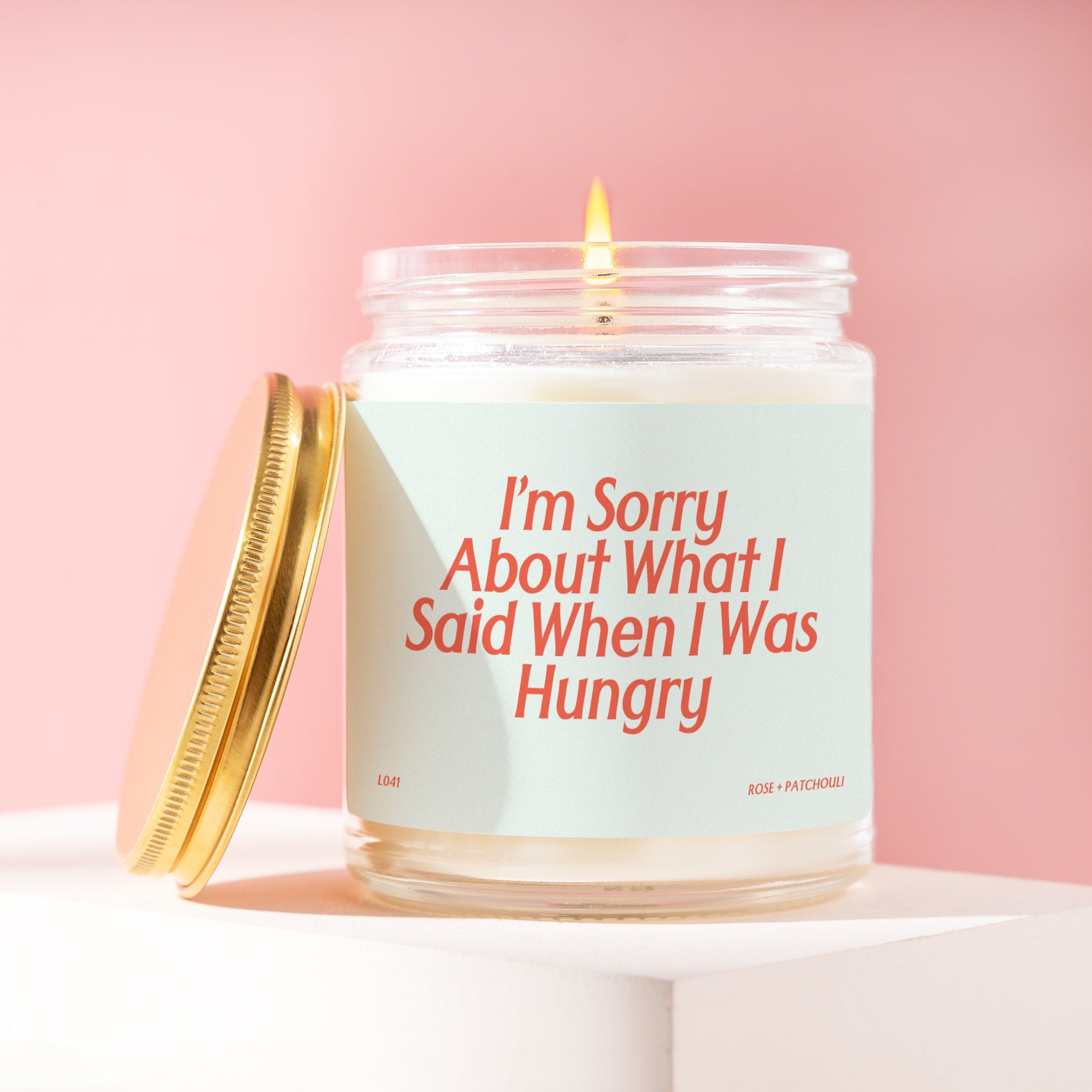 XN Apology Gift I’m Sorry About What I Said When I Was Hungry Candle Funny Surprise Candle Funny Gift For Her Friendship L041