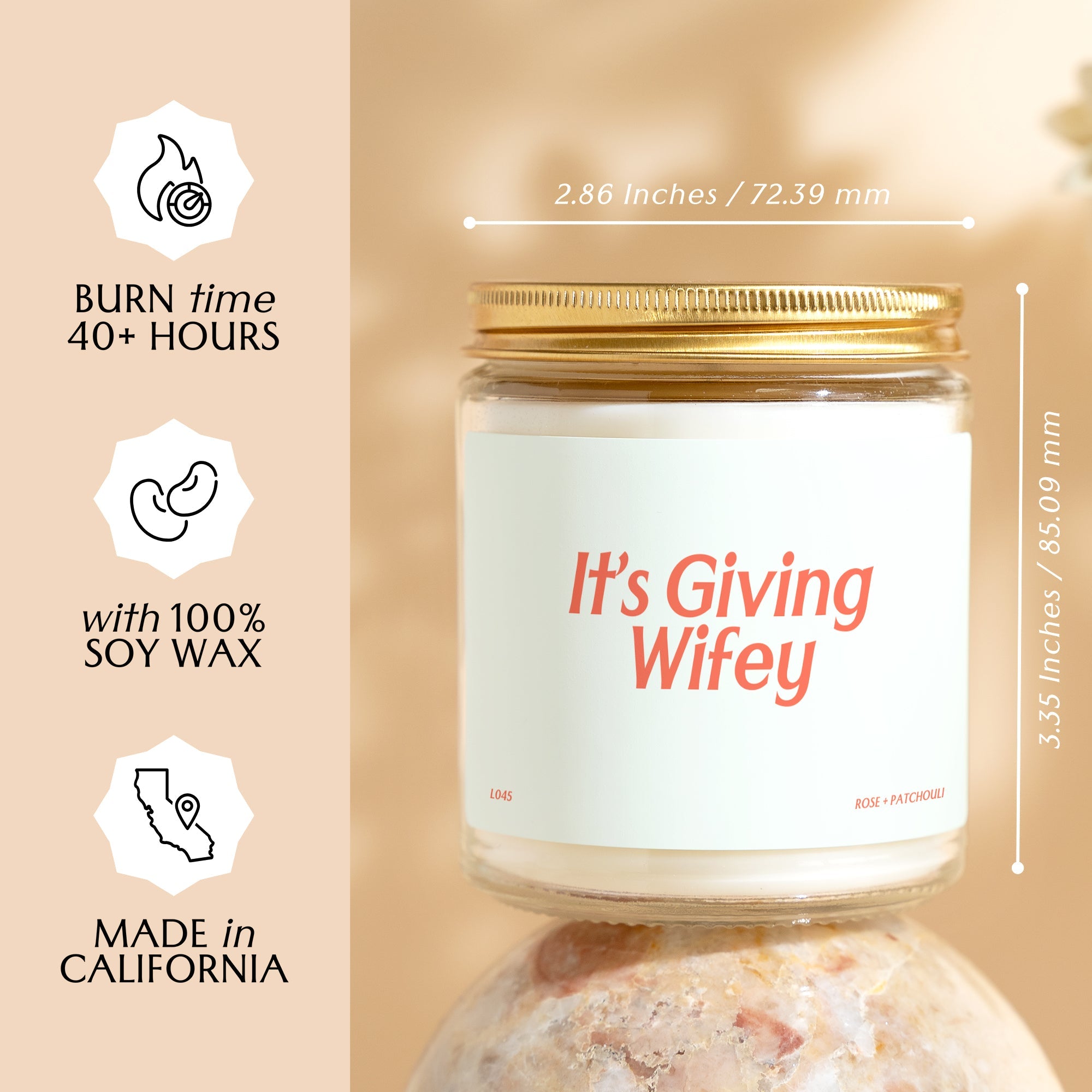 XN It's Giving Wifey Candle Newlywed Gifts Gift for New Wife Funny Wedding Gift for Bride New Wife Gift Bridal Shower Engagement Gift L045