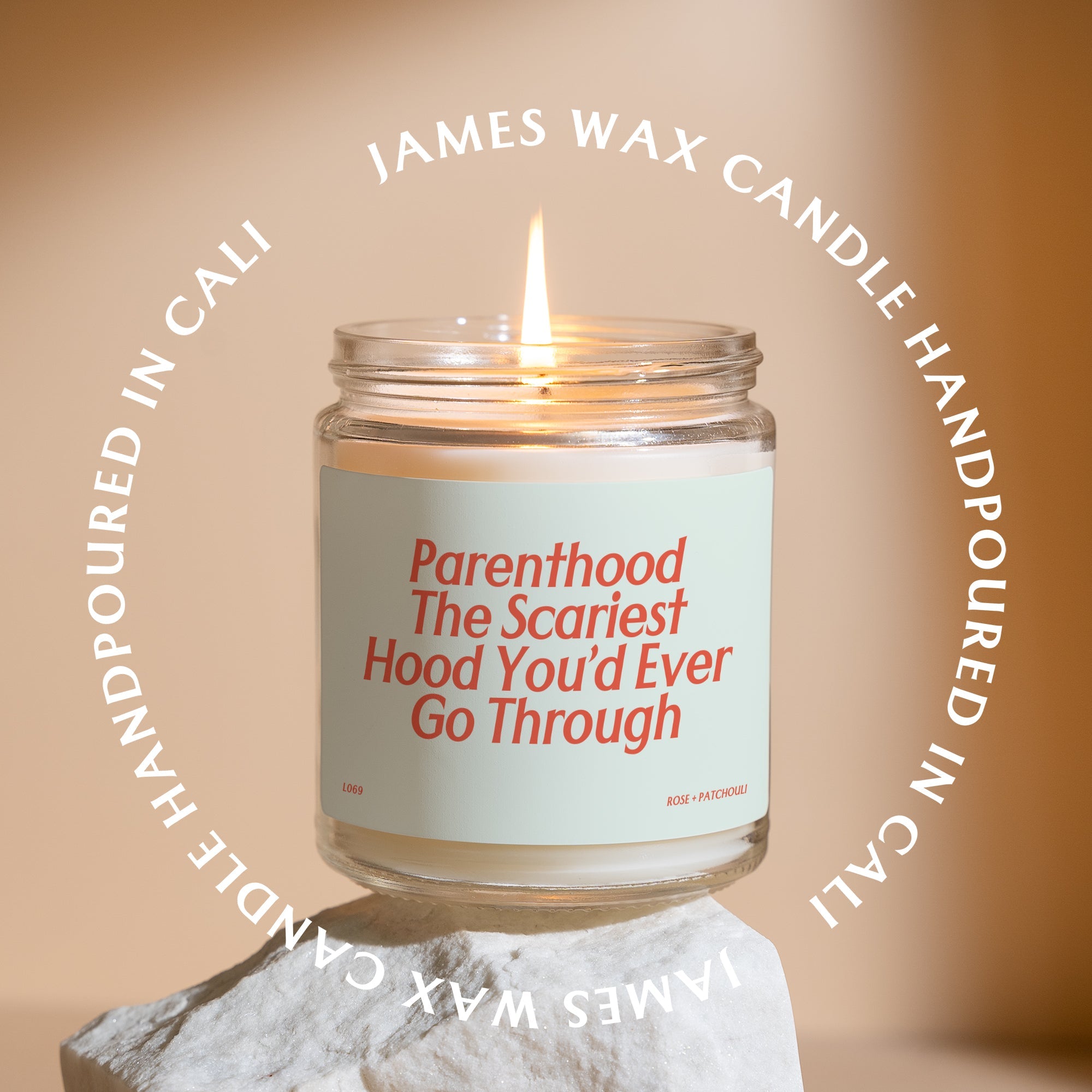 XN Parenthood The Scariest Hood You'll Ever Go Through Scented Soy Candle Funny Candle For Mom Or Dad Father's Day Gift Mother's Day L069