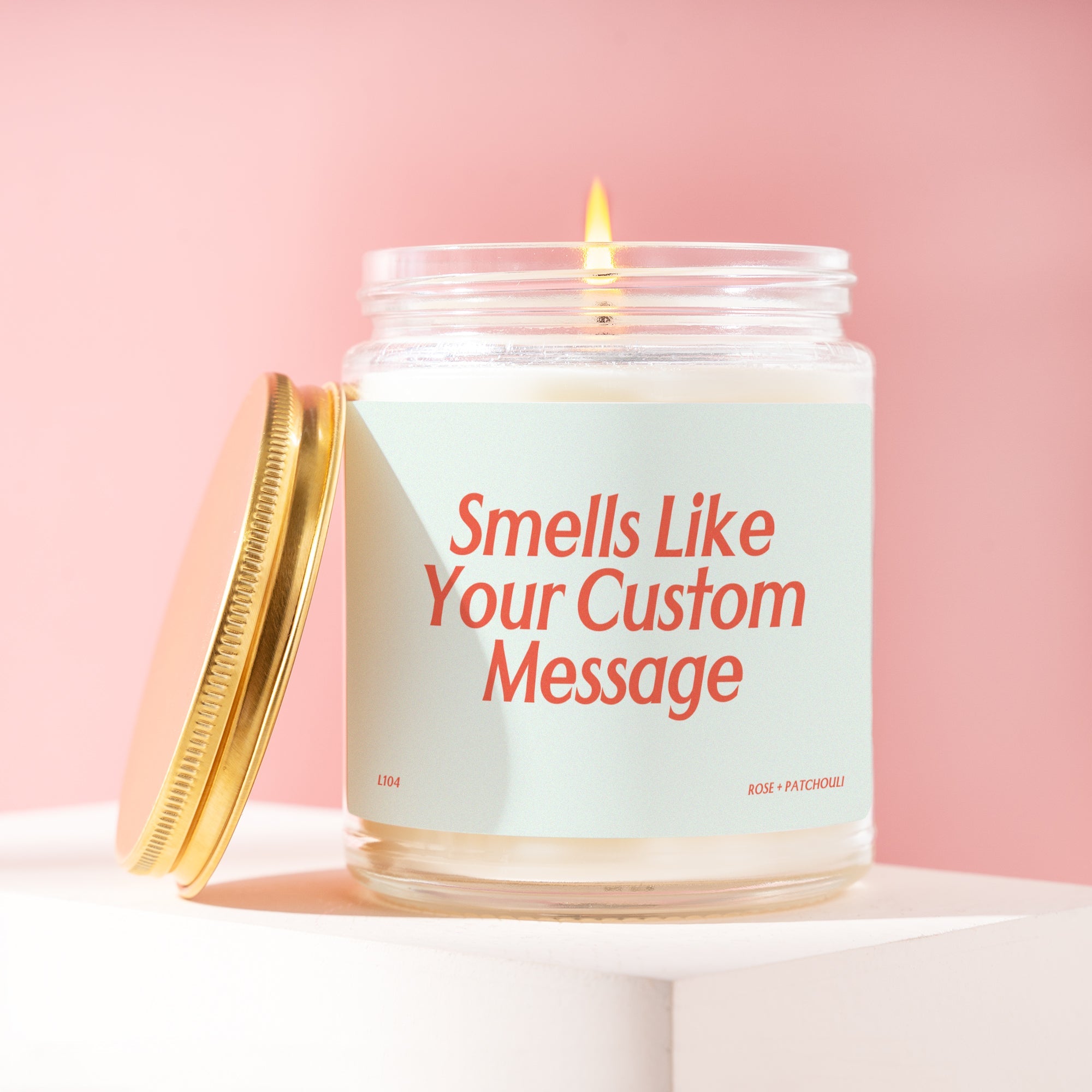 XN Smells Like Personalized Gift Message Candle Funny Candle Gift Custom Candle Gift Custom Gift Message Your Text Candle L104