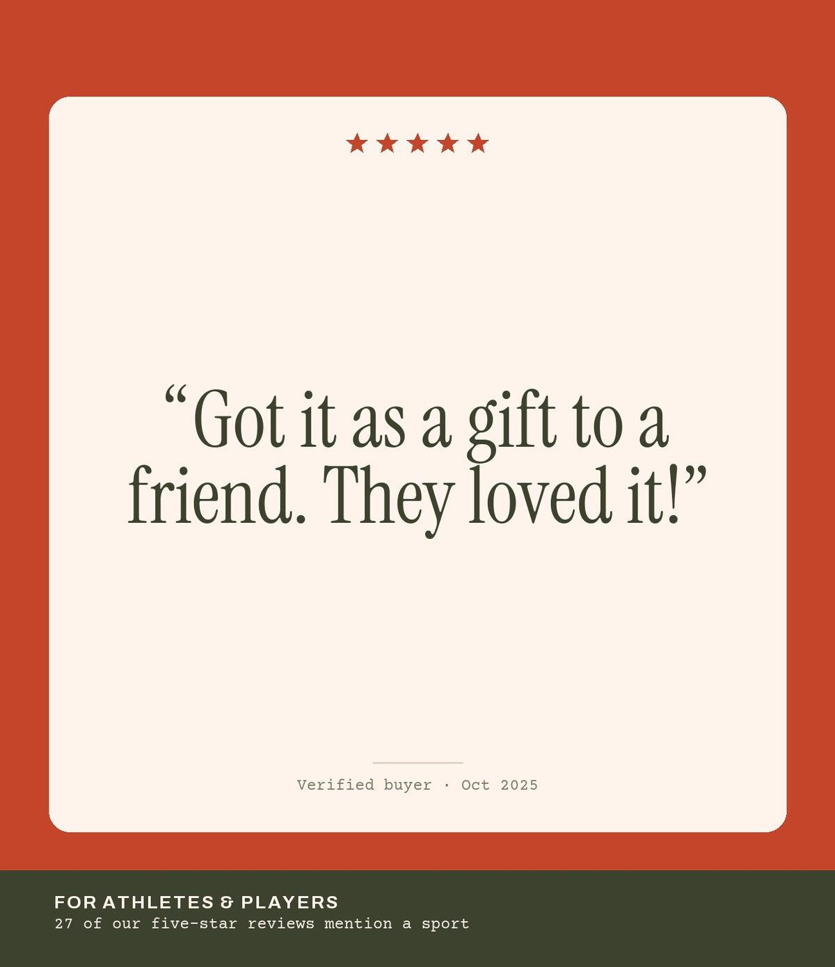 Verified buyer review: Got it as a gift to a friend. They loved it!