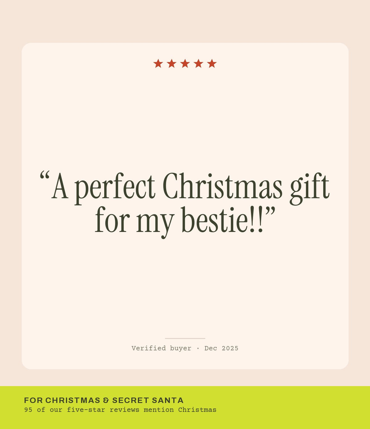 Verified buyer review: A perfect Christmas gift for my bestie!!