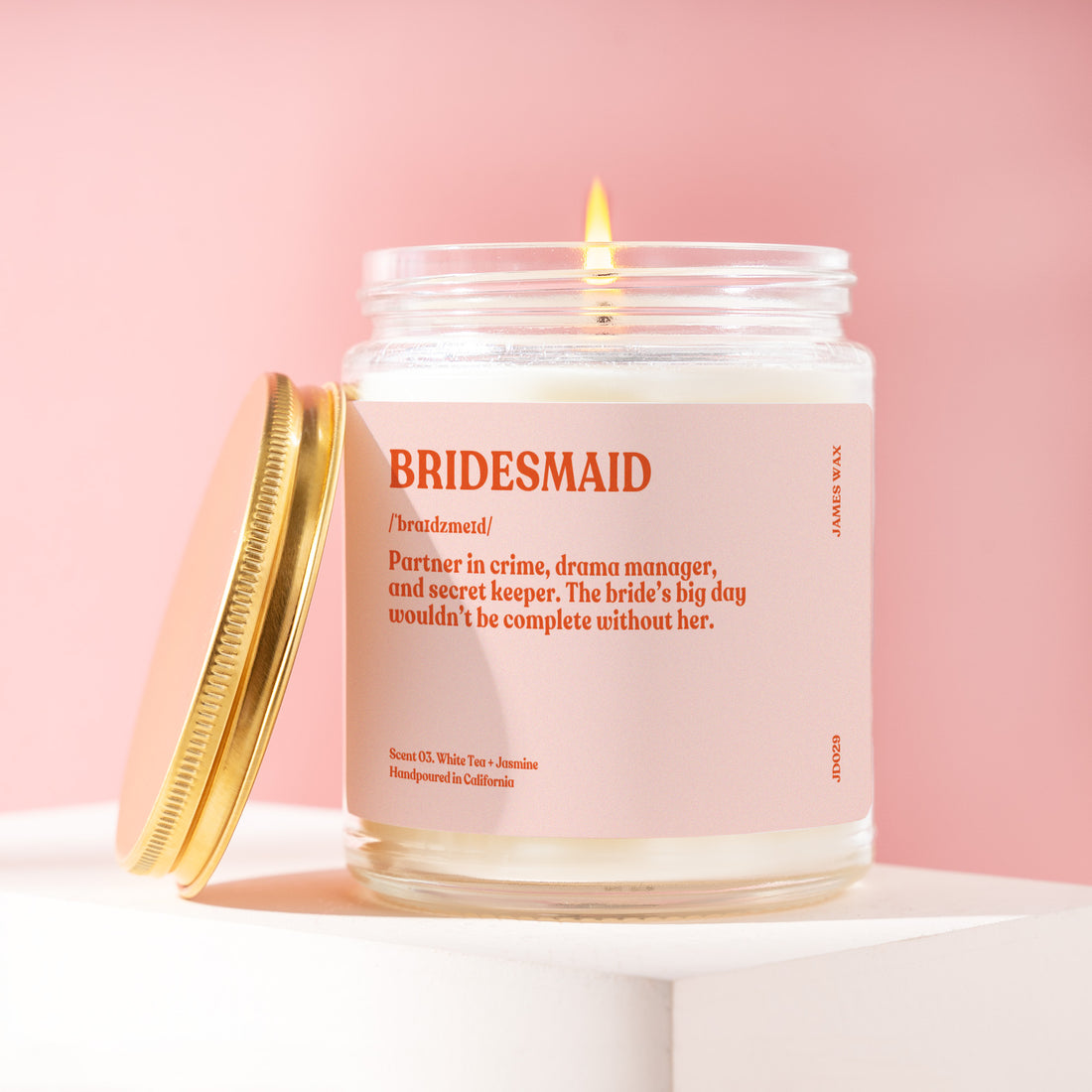 Bridesmaid Definition Candle Gift, Bridesmaid Proposal Gift, Bridal Party Gift, Bridal Shower Thank You, 9oz Soy Wax Candle JD029