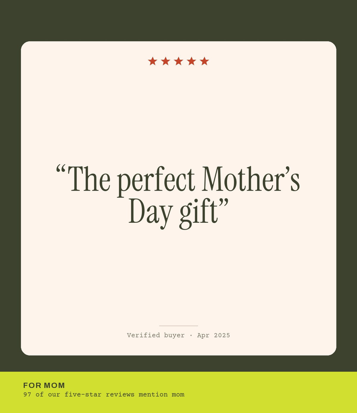 Verified buyer review: The perfect Mother’s Day gift