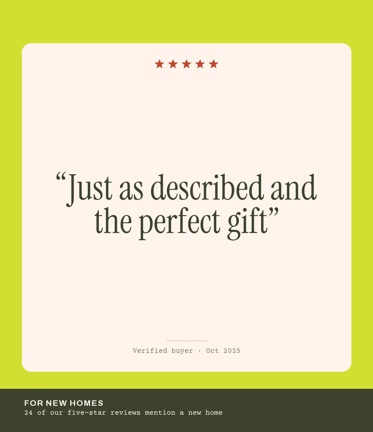 Verified buyer review: Just as described and the perfect gift