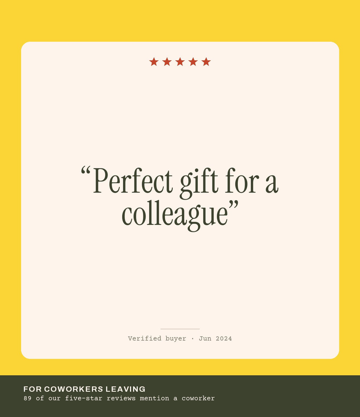 Verified buyer review: Perfect gift for a colleague