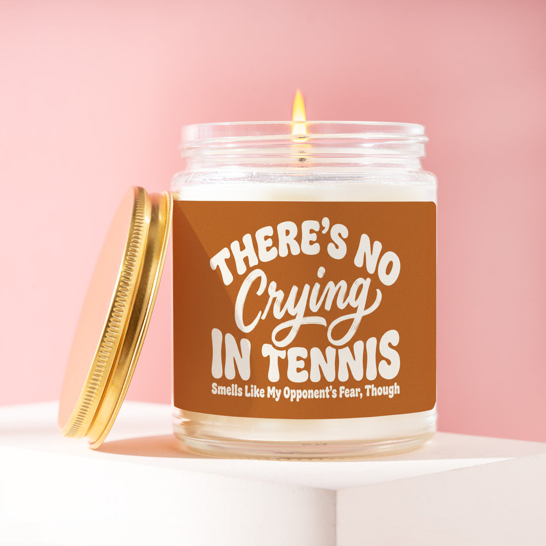 Funny Tennis Candle, Tennis Player Gift for Her, Tennis Gifts for Women, There's No Crying in Tennis, Secret Santa, Team Gifts R553