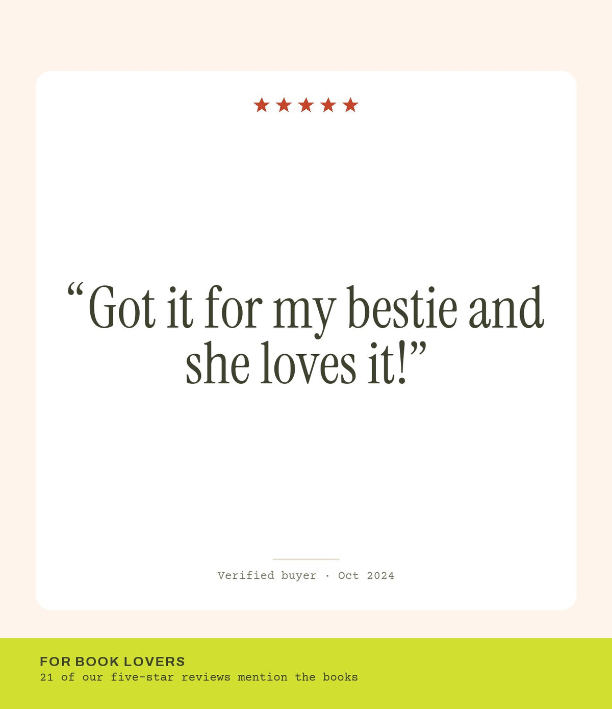 Verified buyer review: Got it for my bestie and she loves it!