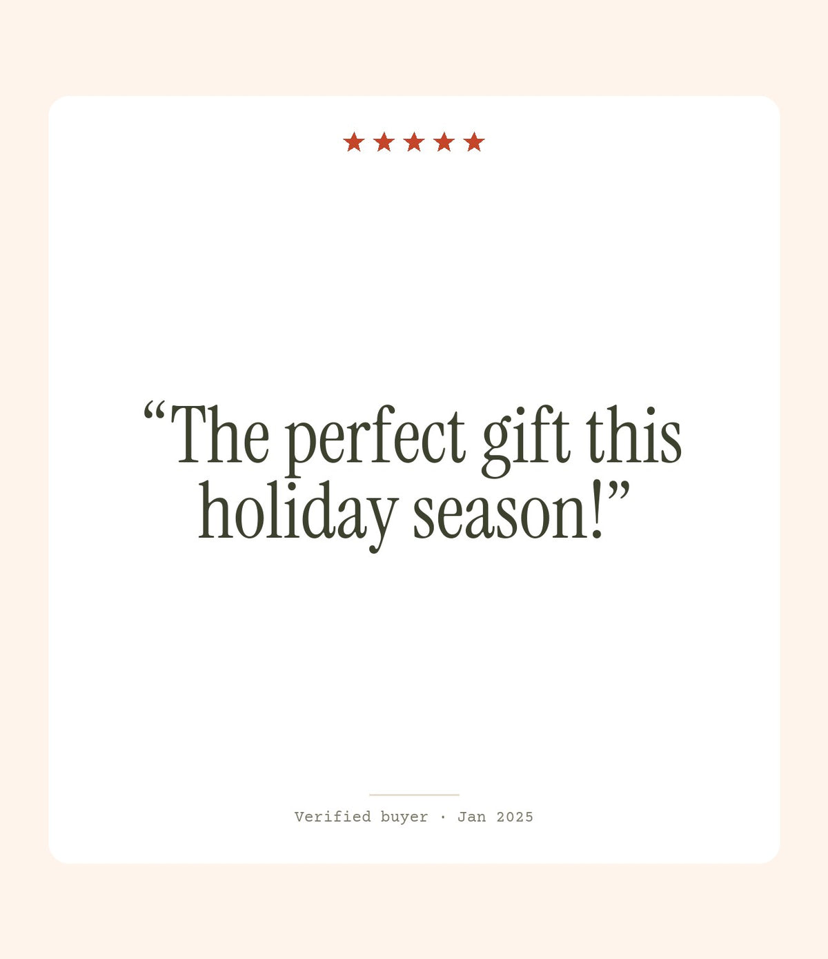 Verified buyer review: The perfect gift this holiday season!