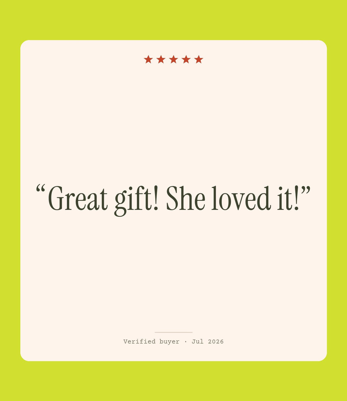 Verified buyer review: Great gift! She loved it!