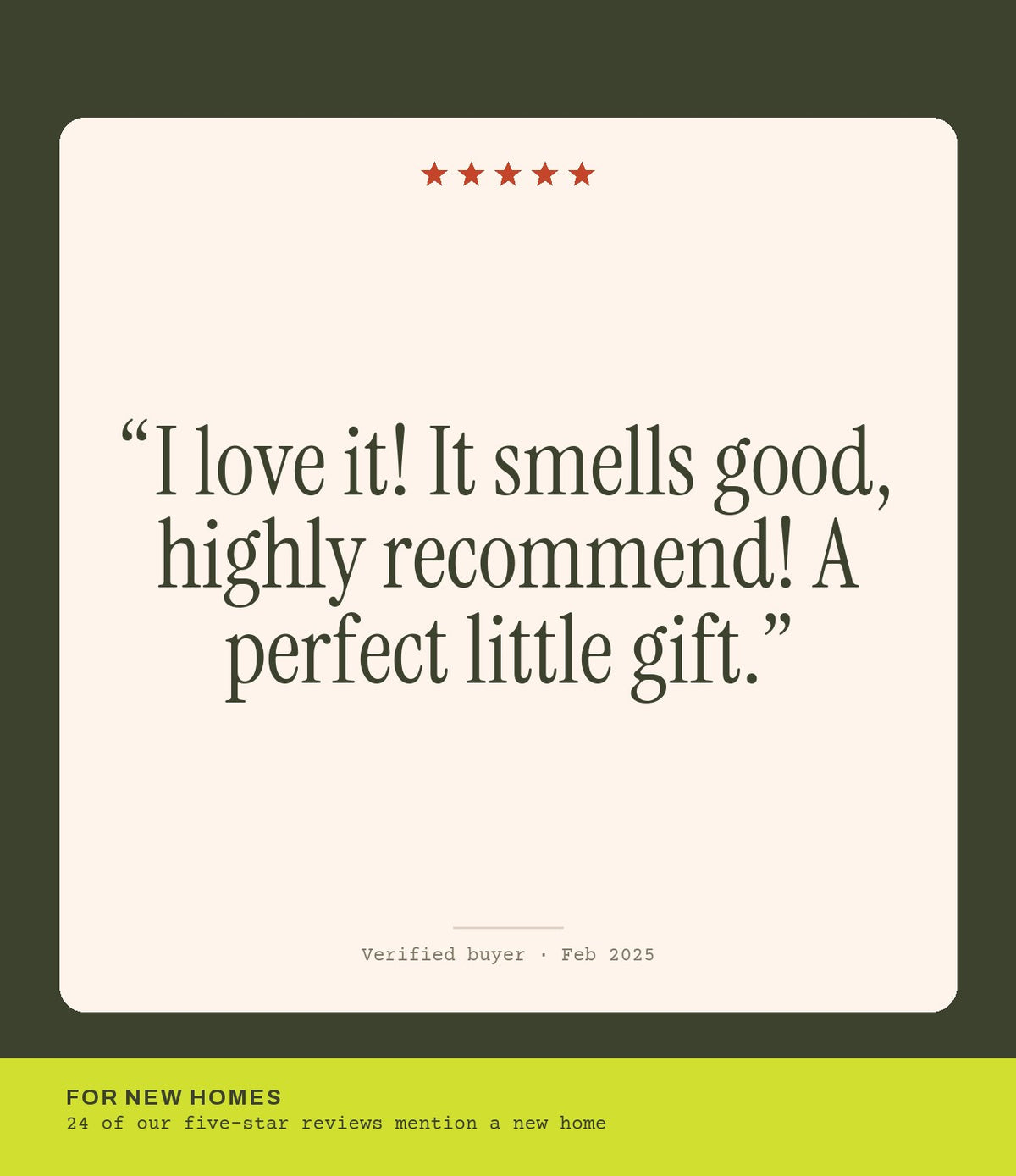 Verified buyer review: I love it! It smells good, highly recommend! A perfect little gift.