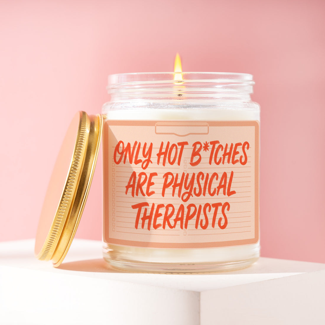 PT Gift for Women, Only Hot B*tches Are Physical Therapists Candle, Funny DPT Graduation Present, Physical Therapy Grad Gift R481