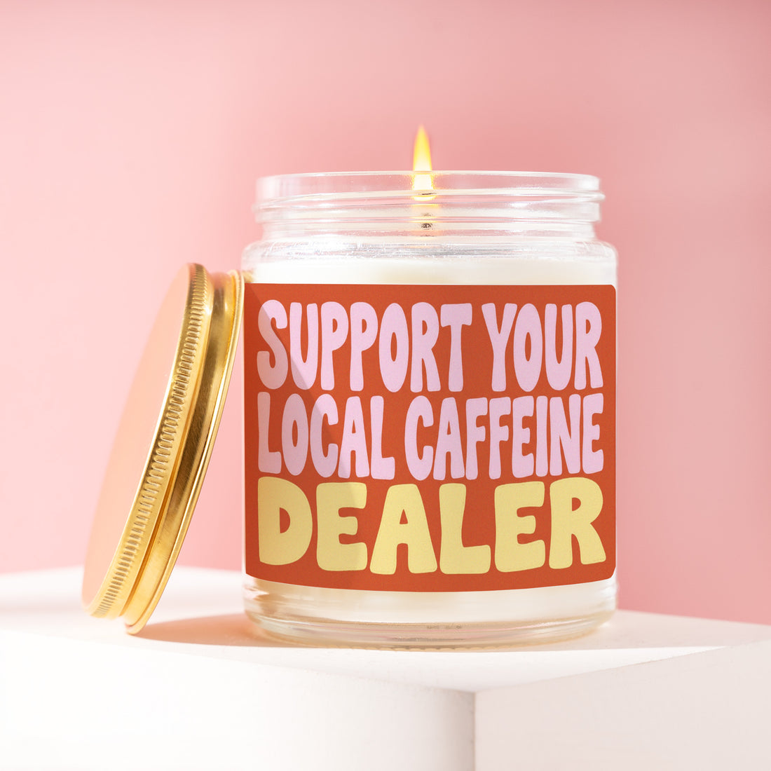 Caffeine Dealer Candle, Gift for Him, Support Your Local Caffeine Dealer, Coffee Card, Gift for Friend, Gift for Her, Coworker Gift R231