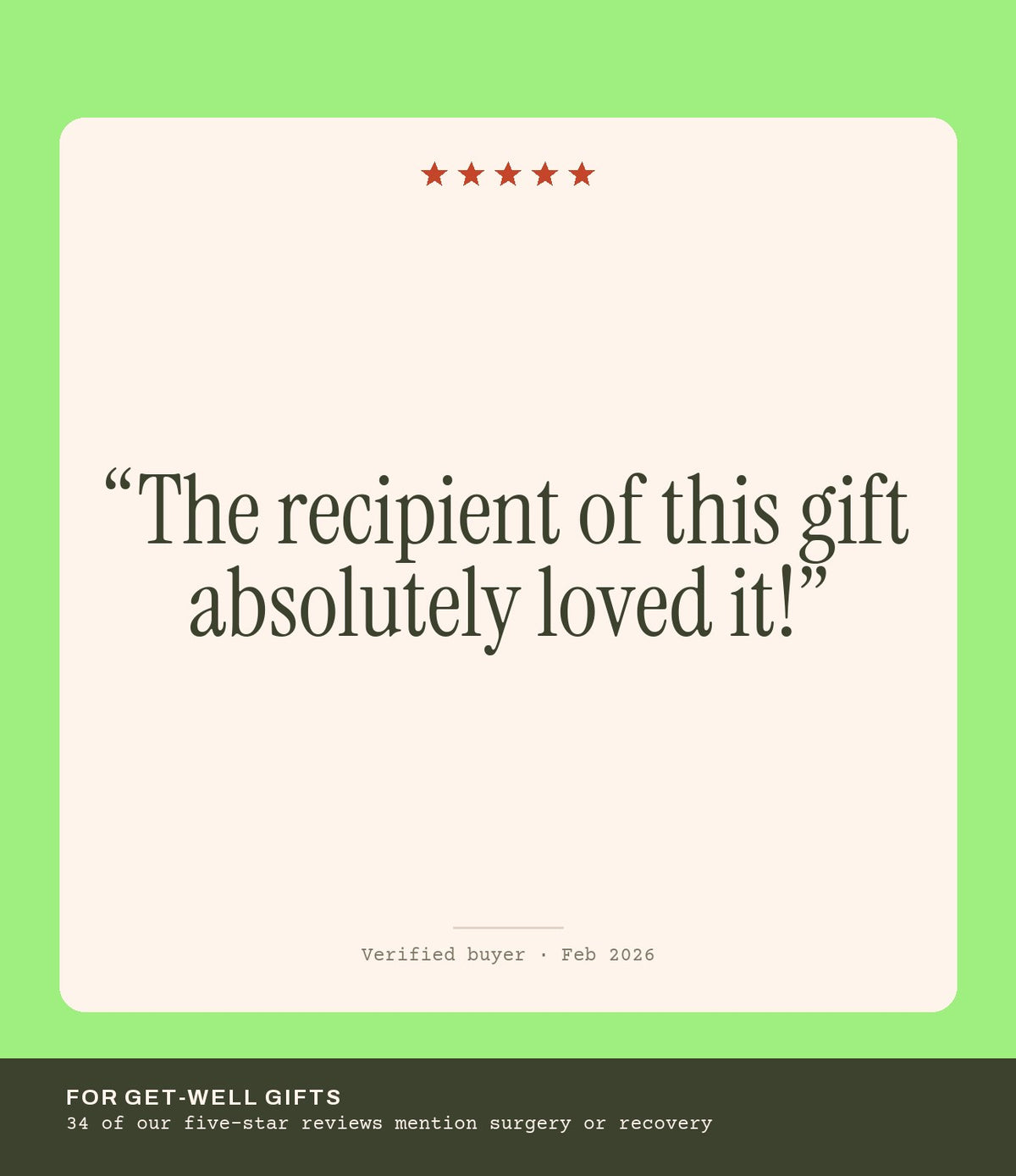 Verified buyer review: The recipient of this gift absolutely loved it!