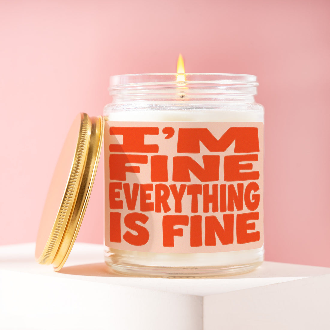 Work Bestie Candle, Funny Coworker Gift, I'm Fine Everything Is Fine, Gift for Friend, Funny Work Gift, Gift for Coworker, Gift for Her R141