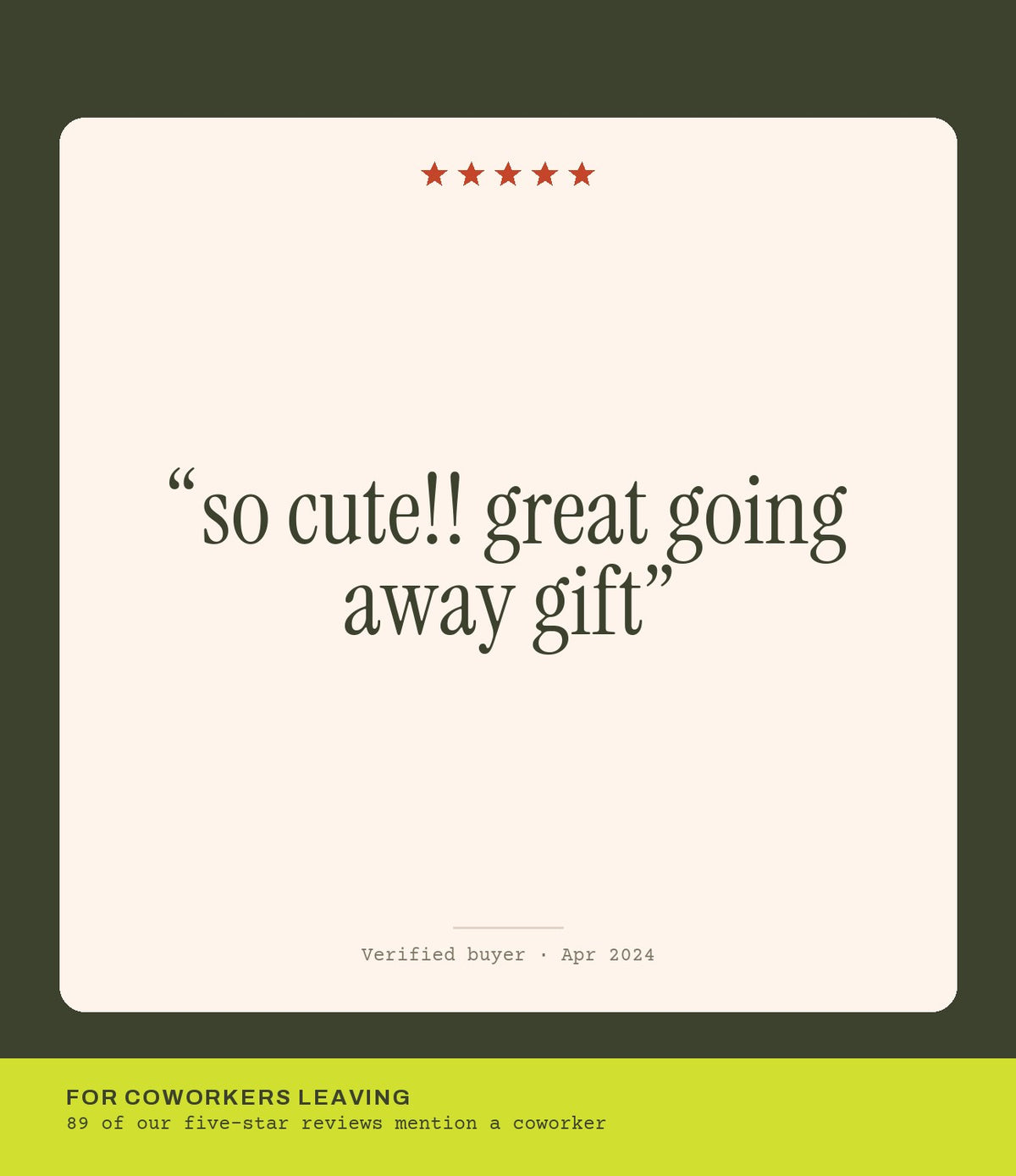 Verified buyer review: so cute!! great going away gift
