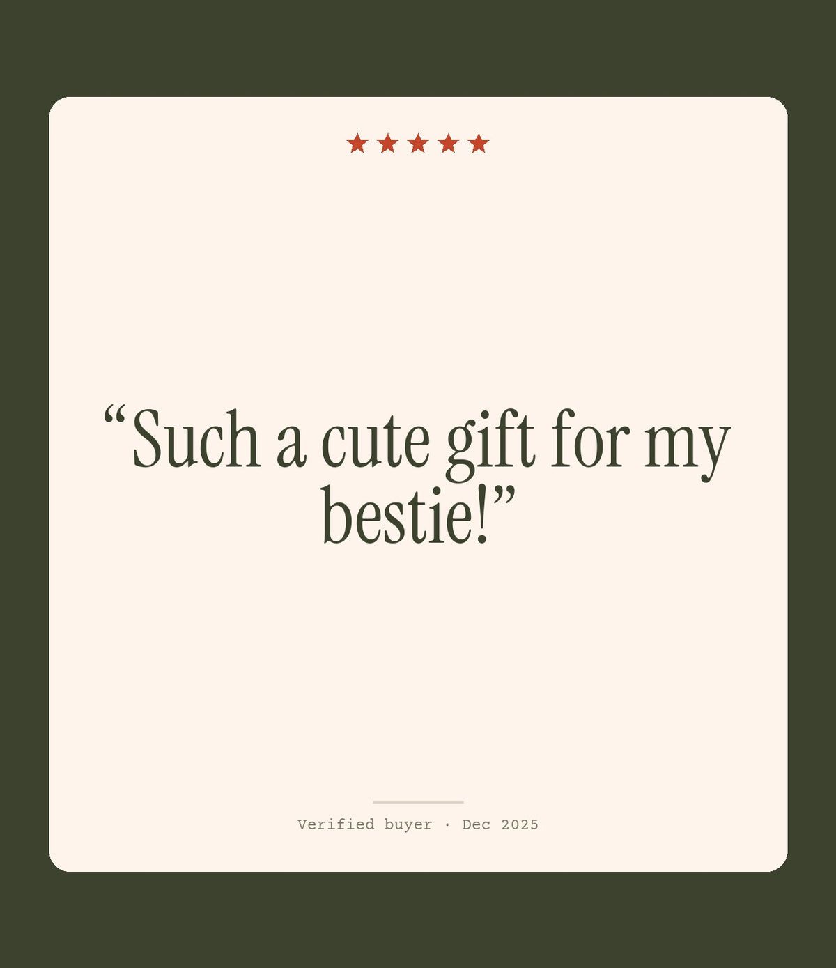 Verified buyer review: Such a cute gift for my bestie!