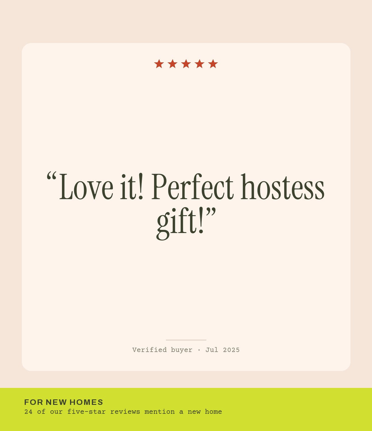Verified buyer review: Love it! Perfect hostess gift!