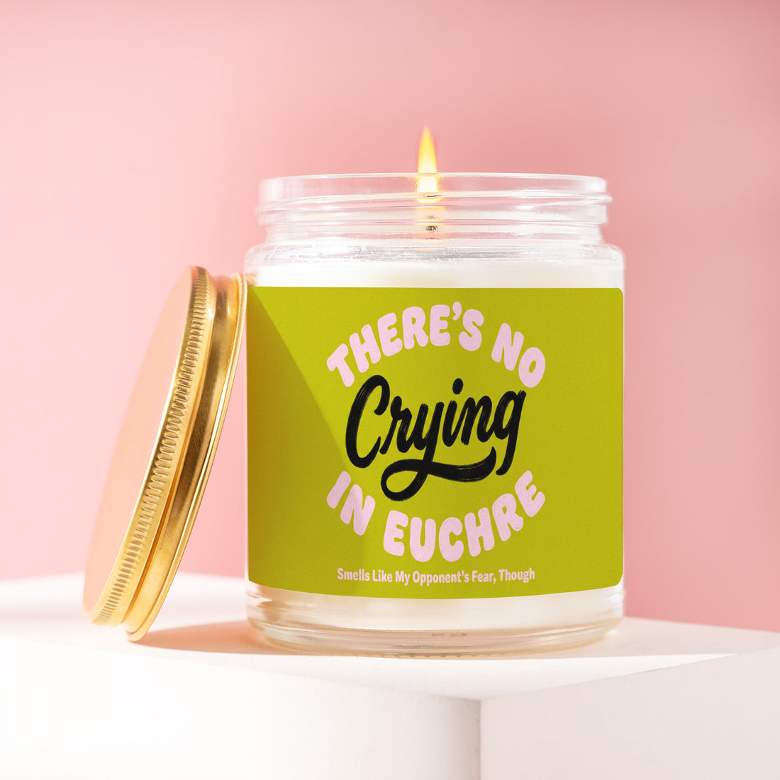Funny Euchre Candle, Euchre Player Gift for Her, Euchre Gifts for Women, There's No Crying in Euchre, Secret Santa, Game Night R557