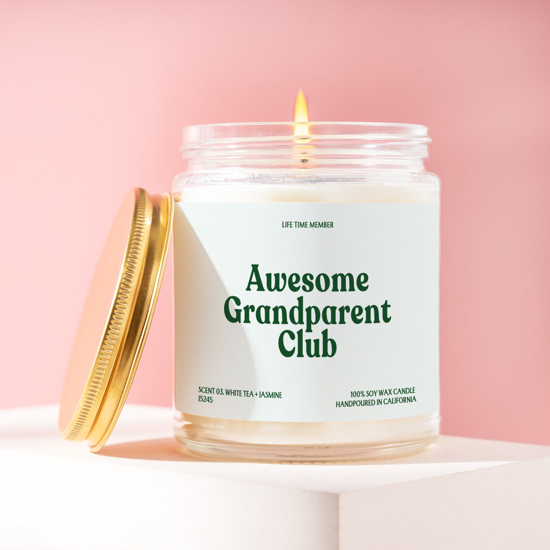 Grandparent Gift Awesome Grandparent Club Candle Funny Grandparents Day Birthday Thank You Best Grandparents Ever Family Love J5245